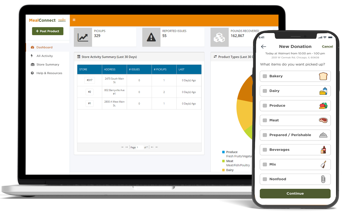 MealConnect Interfaces